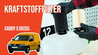 Youtube thumbnail of video "Wie Caddy 3 2.0 SDI Kraftstofffilter wechseln ⛽"