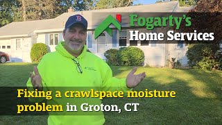 Watch video: Fogarty's Home Services - Fixing a moisture problem in a crawl space in Groton, CT