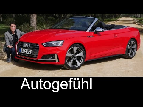 The best convertible? Audi S5 Cabriolet FULL REVIEW test driven V6 all-new A5 neu 2018 - Autogefühl