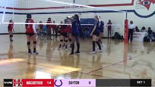 6PM - Volleyball | Silver Bracket Championship: MacArthur vs. Dayton