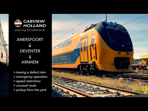 🇳🇱  Towing a DEFECT TRAIN: Amersfoort - Arnhem CABVIEW 9/7/2025