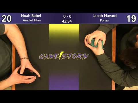 Noah Babel (Amulet Titan) vs Jacob Havard (Ponza) - Sunday Night Modern 5/19/19