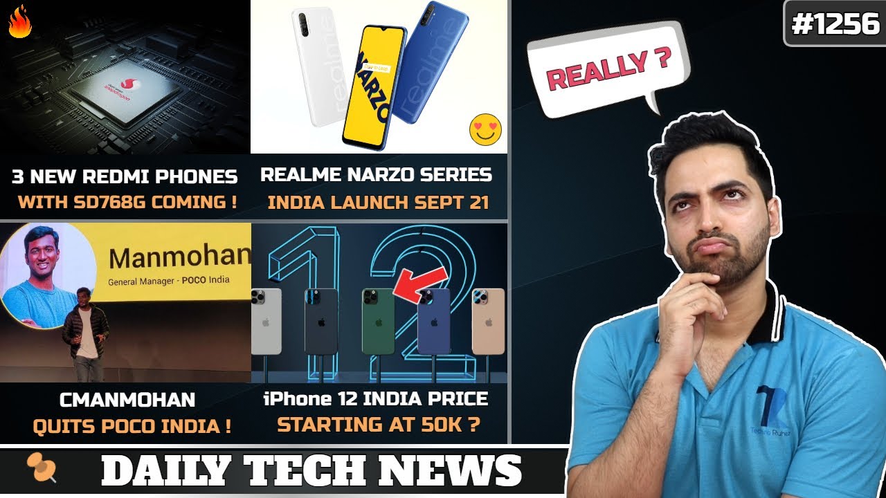 3 New Redmi Phones SD768G,Oneplus Powerbank,Mi Eco Active T-shirt,iPhone 12 @50k,POCO India GM Quits