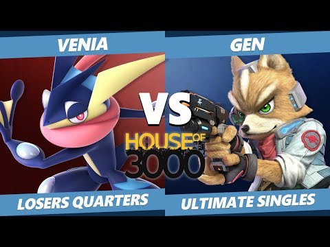 Smash Ultimate Tournament - Venia (Greninja) Vs. Gen (Fox) SSBU Xeno 180 Losers Quarters
