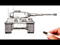 How to draw a Tiger Tank