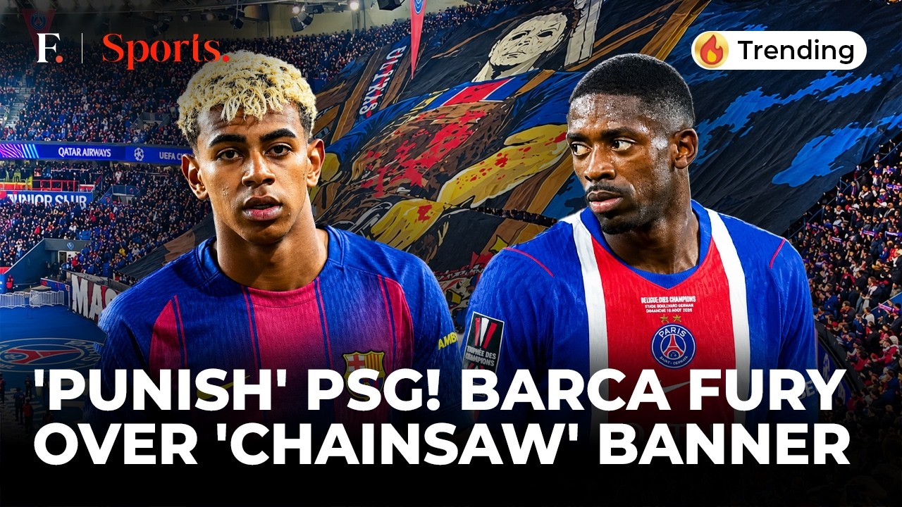 'Parisian-Style Massacre': PSG Fans' Tifo Angers Barcelona Supporters | First Sports