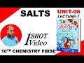 Unit 6 Salts Class 10 Chemistry Chapter 6 New Book Federal Board FBISE FB NBF