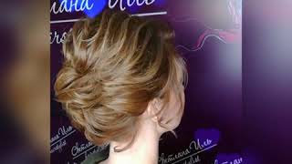 preview picture of video 'Репетиция свадебной причёски на короткий волос'