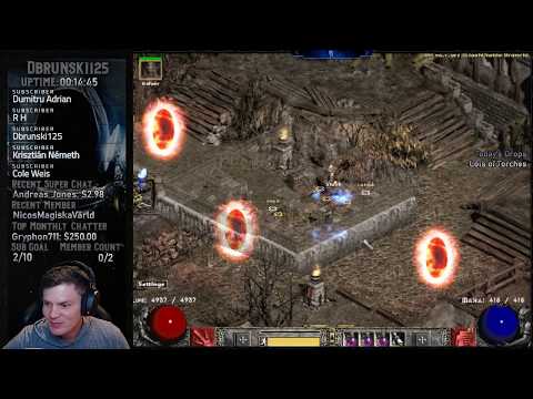 Diablo 2 - Running Ubers with the Frenzy Barb - Farming GG Torches and SICK RUNE Drops!! 01/13/2020