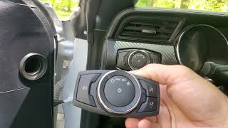 How to remove install replace headlight switch control 2015+ Ford Mustang S550 Base Model