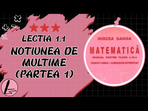 (Matematica Liceu, Clasa a IX-a, Lectia 1.1) - Notiunea de Multime (Partea 1)