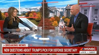 MSNBC: DEADLINE WHITE HOUSE - NOV 20 2024 - NEW QUESTIONS ABOUT TRUMP'S SECDEF NOMINEE