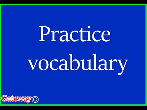 Practice  Vocabulary | Vocabulary Practice | Everyday Activities