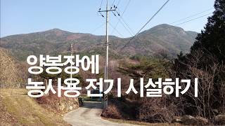 양봉장에 농사용 전기 시설하기
