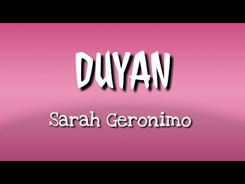 DUYAN (Lyrics) - Sarah Geronimo