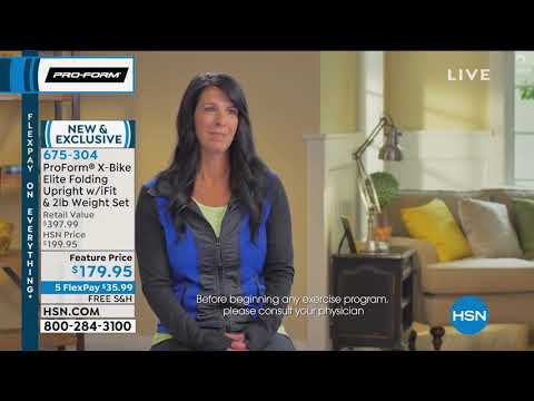 ProForm XBike Elite Folding Upright with iFit   2lb. Wei...