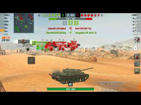 Wot Blitz WZ-131 G FT, a 2k damage battle.