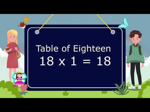 Table of eighteenTables 18 x1=18 Multiplication | Song Multiplication Time of tables   MathsTables18