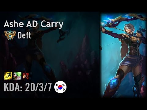 Ashe AD Carry vs Caitlyn - Deft - KR Challenger Patch 6.12