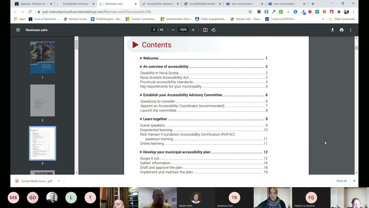 Accessibility Advisory Committee Meeting March 8th, 2021