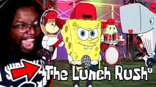 Hes CRAZY about CRABBY PATTIES!!! THE LUNCH RUSH (SpongeBob Music Video) DB Reaction