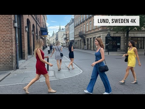 Lund Sweden 4K HDR Walking Tour | Old Town & Cathedral City Walk