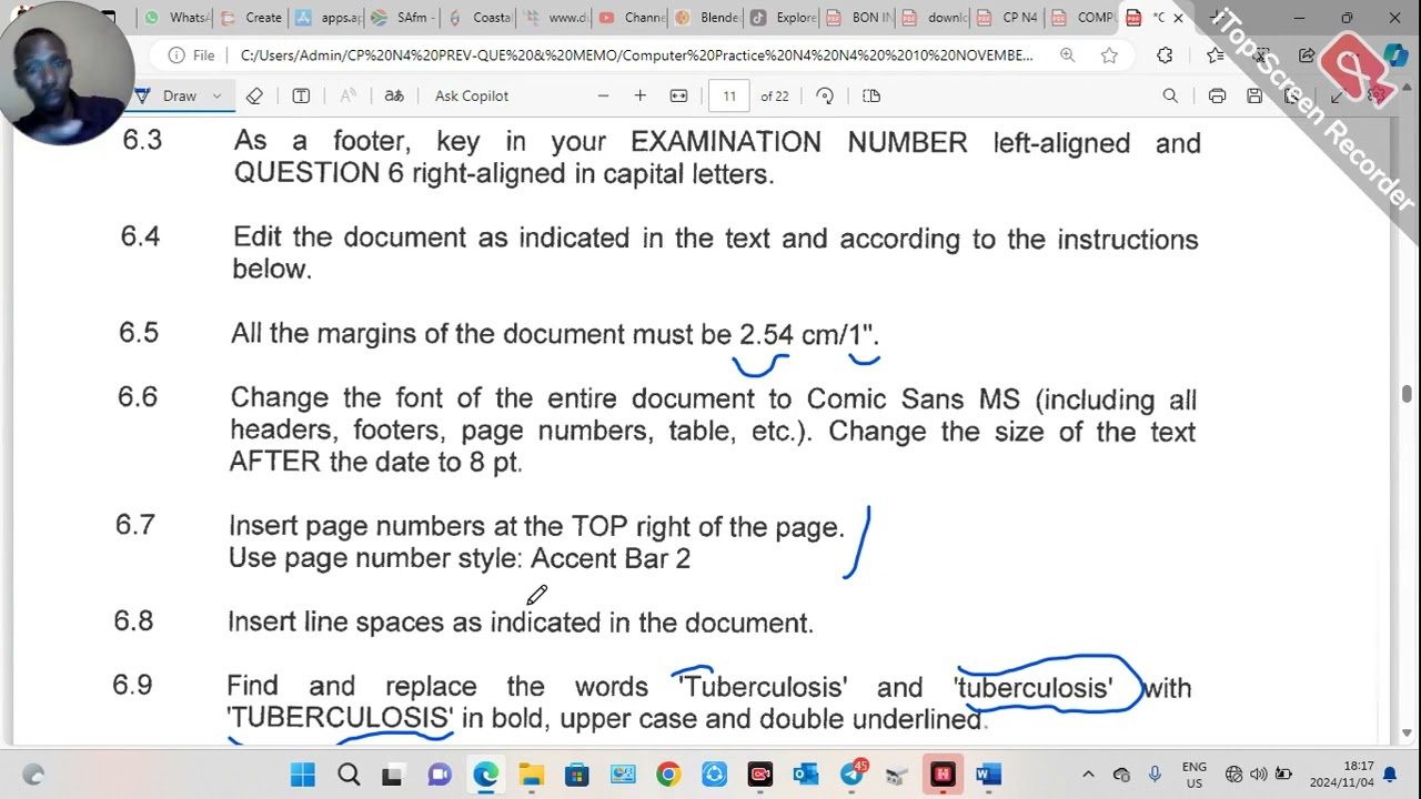 Computer Practice N4 Word Processing
