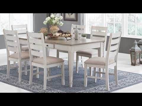 Skempton White and Light Brown Dining Chair Set of from Ashley
