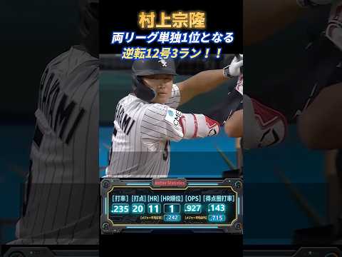 村上宗隆、MLB最多12号　3時間試合遅延も逆転3ラン