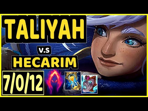 MILICA (TALIYAH) vs HECARIM - 7/0/12 KDA JUNGLE GAMEPLAY - EUW Ranked GRANDMASTER