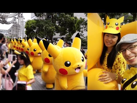 #1 La parade surprise ! [Pikachu Outbreak! Yokohama 2016] Une armée de Pikachu danse à l'improviste Video