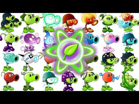 Pvz 2 Battlez - All PEA Plants Vs All Zombies NOOB - PRO - HACKER - GOD