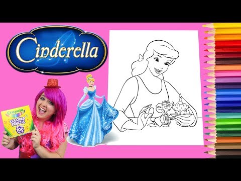 Coloring Cinderella Disney Princess Coloring Book Page Colored Pencil Prismacolor | KiMMi THE CLOWN Video