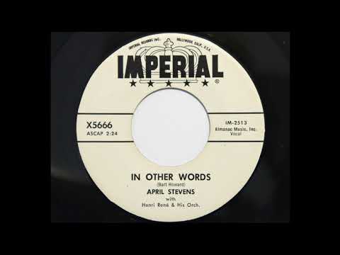 April Stevens with Henri René & His Orch. - In Other Words (Imperial 5666)