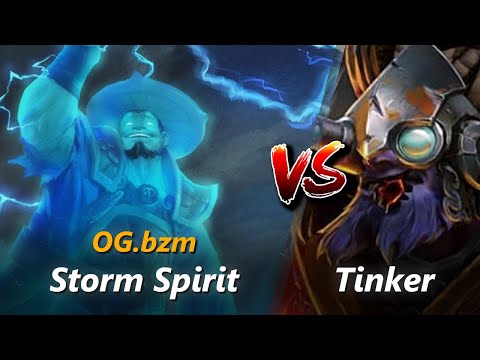 How to Storm Spirit mid vs Tinker (feat. bzm) | First 10 minutes