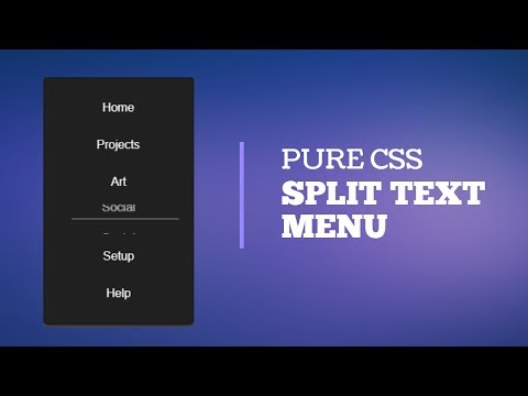 Css Split Text Menu Css Hover Effects