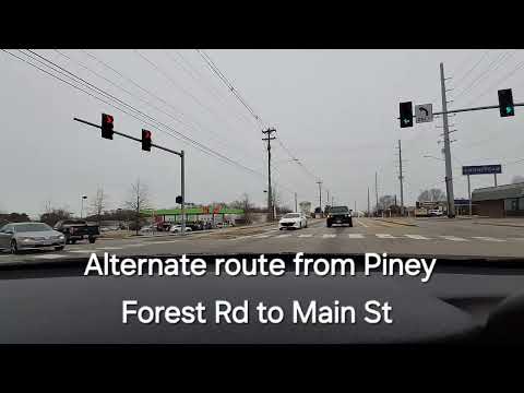 Dash Cam drive from Piney Forest Road to Main Street, Danville, Virginia
