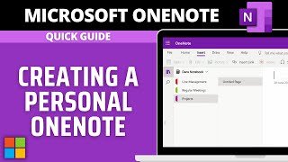 How to Navigate and Create a Personal OneNote Notebook