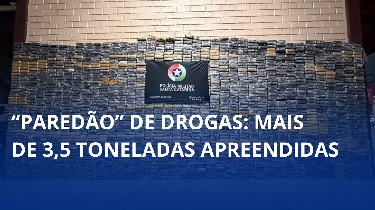 “Paredão” de drogas: mais de 3,5 toneladas apreendidas