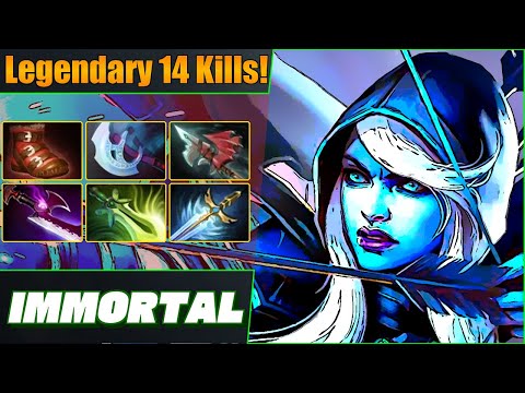 Immortal Drow Ranger Carry 💪 Brutal 14 Kills! Dota 2 DotaPulse Full Gameplay