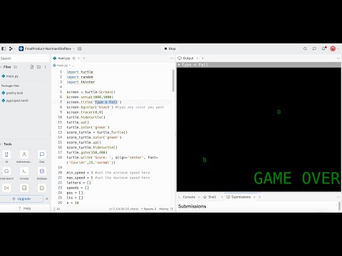 Type n Fall game - Python Project