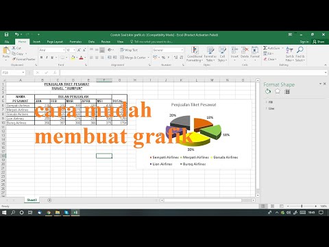 cara membuat chart pie di excel