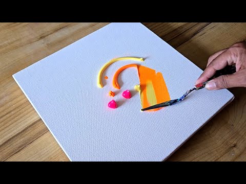 Easy Acrylic Painting Technique / Simple Landscape Painting / Step By Step / Easy For Beginners