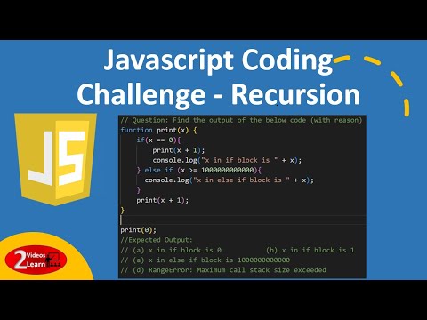 Javascript Coding Challenge Find Code Output Concept Recursion Episode 9