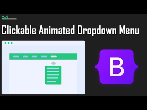 Clickable Dropdown Menu With Animation || Bootstrap Menu || Bootstrap 4