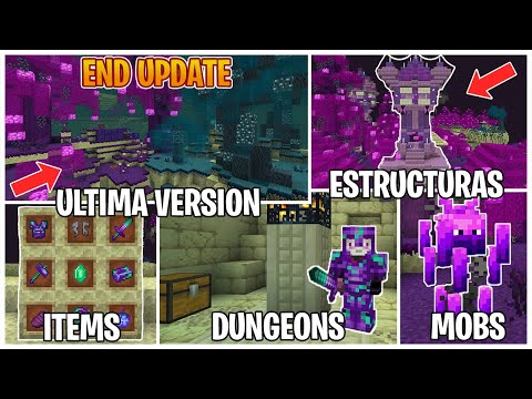 END UPDATE Addon for Minecraft PE 1.19 - STRUCTURES, MOBS, BIOME, ITEMS, ARMOR