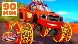 Download lagu Blaze's Hot Lava POWER TIRE Race & More Races! 🔥 | 90 Minutes | Blaze and the Monster Machines mp3