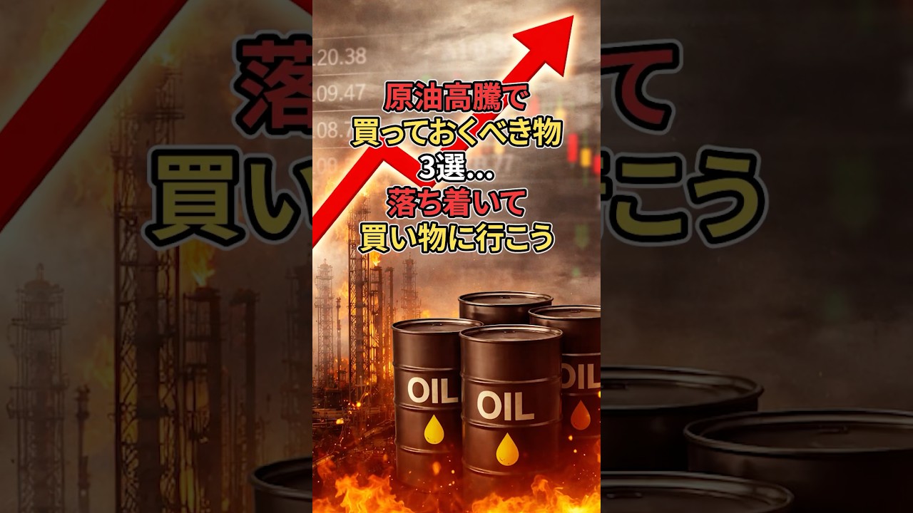 【大災害】原油沸騰で品薄になる物3選#雑学 #地震 #防災 #ライフハック #災害