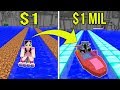 Minecraft 1 DOLLAR BOAT VS 1 000 000 DOLLAR RAINBOW BOAT Crafting Mini Game