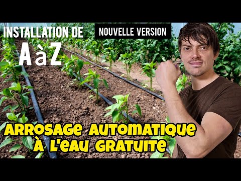 Installation ARROSAGE AUTOMATIQUE par gravité à L'EAU DE PLUIE de A à Z